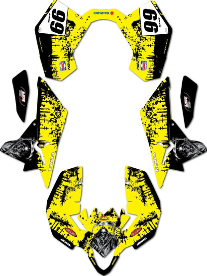 Custom Graphics Kit for Suzuki LTR 450 QUAD ATV - Reaper Style (2006-2009)