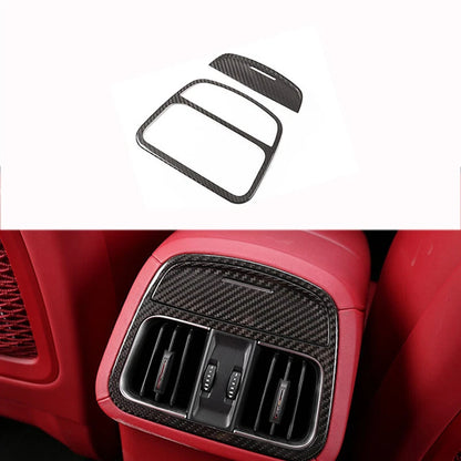 Carbon Fiber Interior Rear Air Outlet Vent Cover Trim for Maserati Levante 2016+