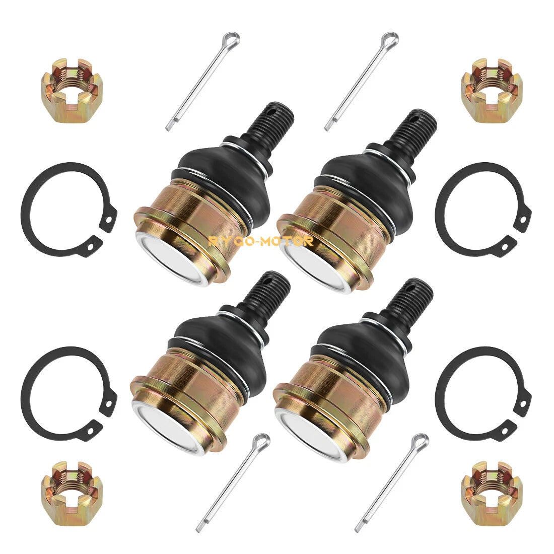 4x Front Upper & Lower Ball Joints for Yamaha Kodiak 450/700 & Grizzly 550/700