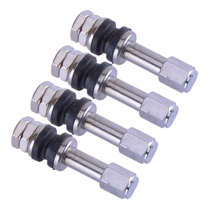 4 x TR48 Stainless Steel Tire Valve Stems for Car (High Pressure)
