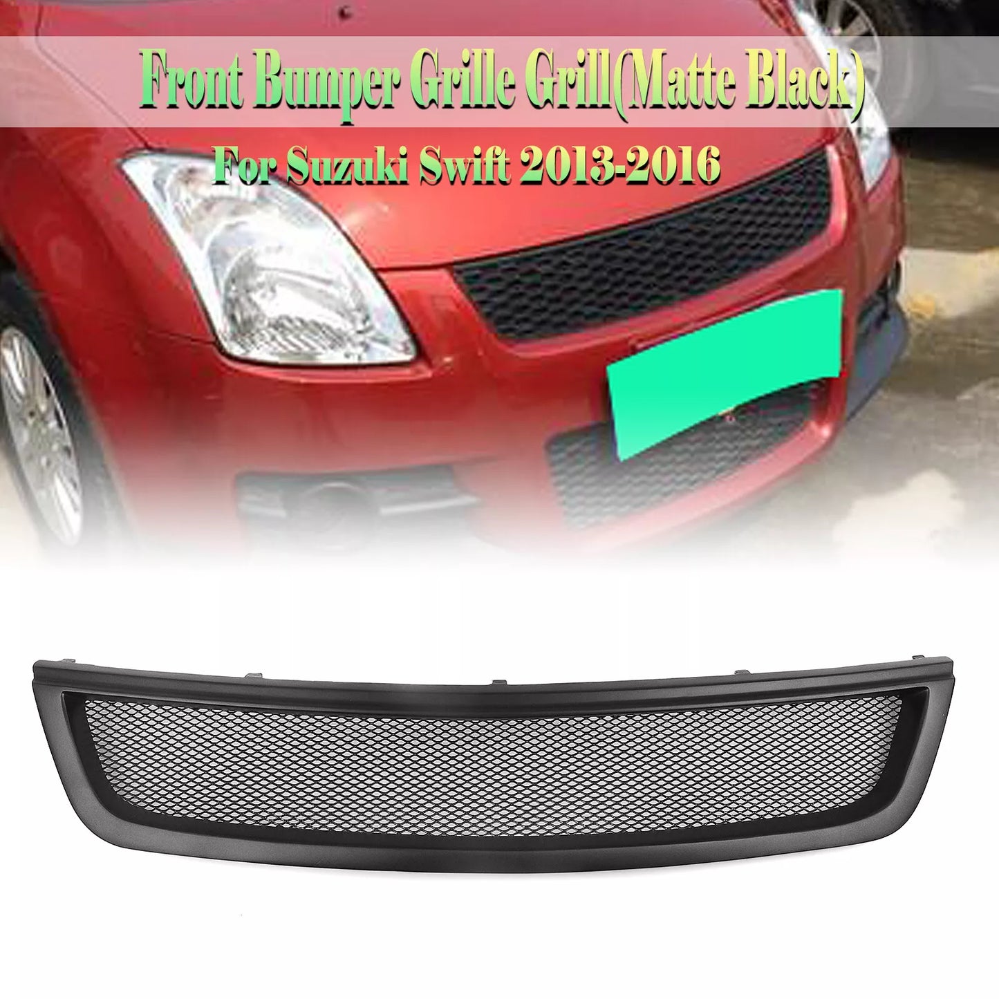 Front Bumper Upper Grille Mesh for Suzuki Swift (2013-2017)