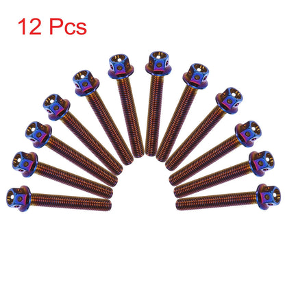 12pcs M6 x 45mm Hexagon Bolts Screws for Motorcycle