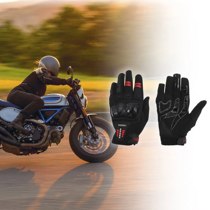 1 Pair Gloves for Motorcycle Spring Summer Breathable Touch XL Red TPU
