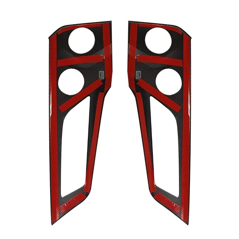 100% Dry Carbon Fiber Door Speaker Panel Cover Trim for Ford Mustang 2024+