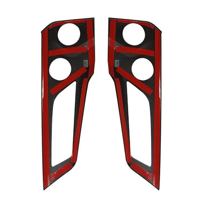 100% Dry Carbon Fiber Door Speaker Panel Cover Trim for Ford Mustang 2024+
