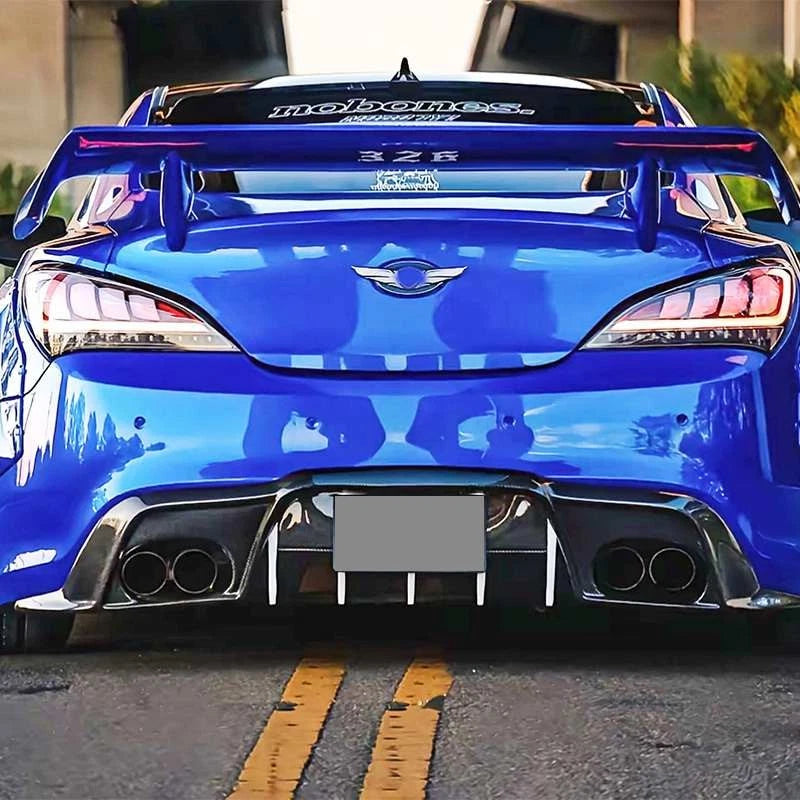 Carbon Fiber Rear Bumper Lip Diffuser Fit for Hyundai Genesis Coupe 2009-2016