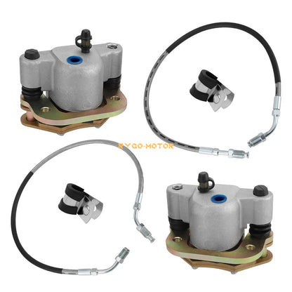 2 x Front Brake Calipers & Hose Lines for Polaris Trail Boss 250 (1988–1991)