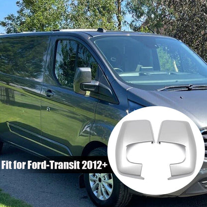 Silver Rear View Mirror Cover Cap for Ford Transit Custom (2012-2023) 2 x