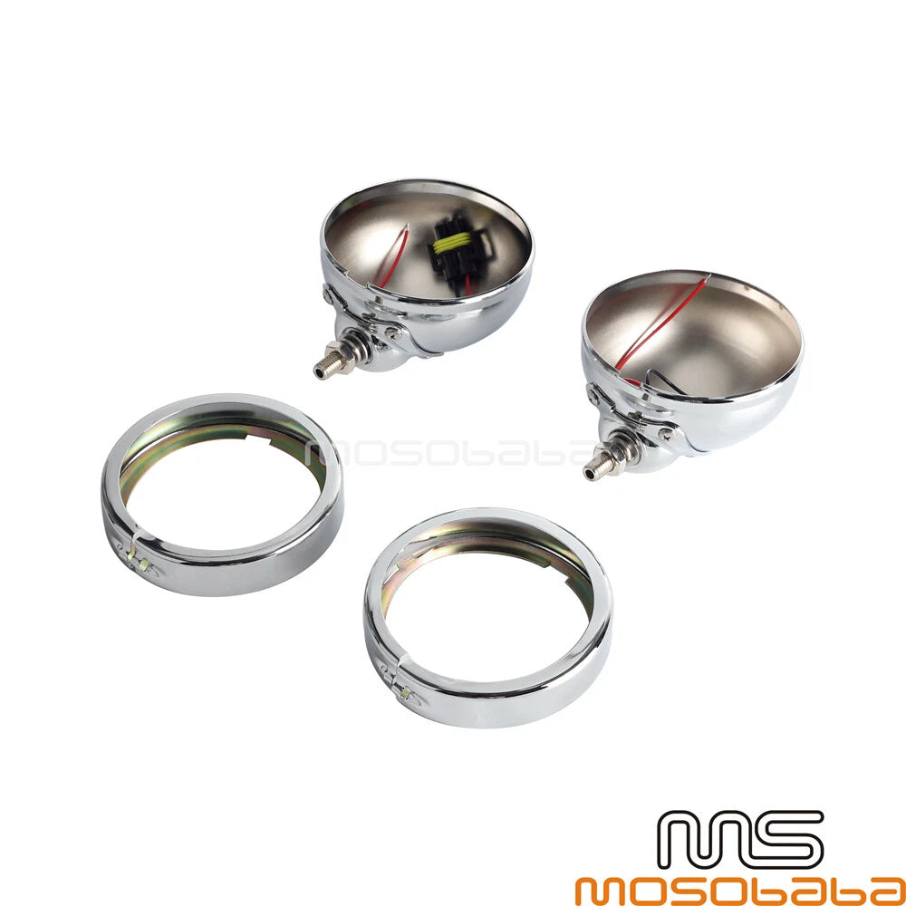 4.5in Motorcycle Fog Light Housing for Harley FLHX FLHXXX (2006-2023)