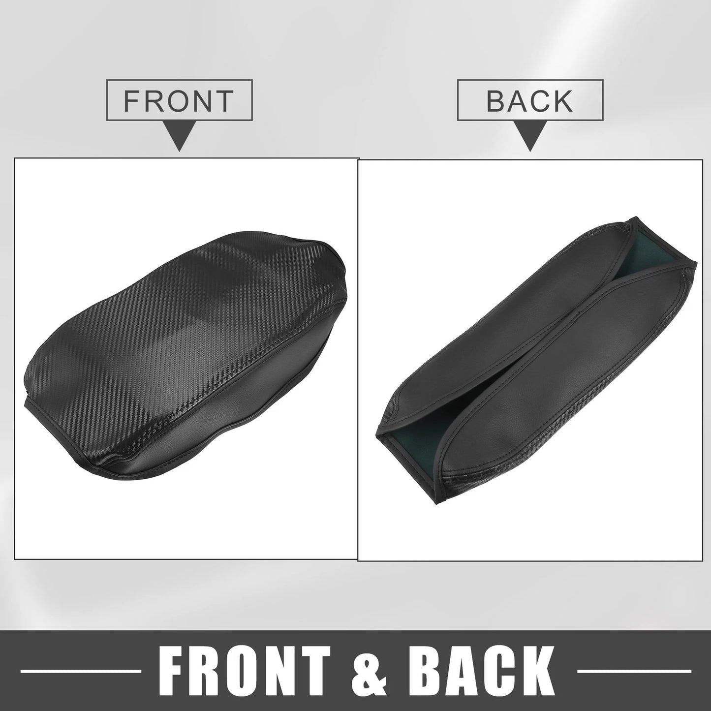 Car Center Console Armrest Cover for Toyota Camry (2007-2011) Faux Leather Black
