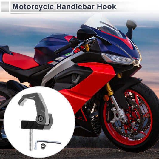 Square Fingerprint Motorcycle Hanging Hook 42mm Titanium Black for Make Model