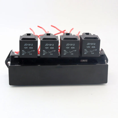 15-Way Blade Fuse Box & 4-Way 12V 40A Relay for Car Truck UTV