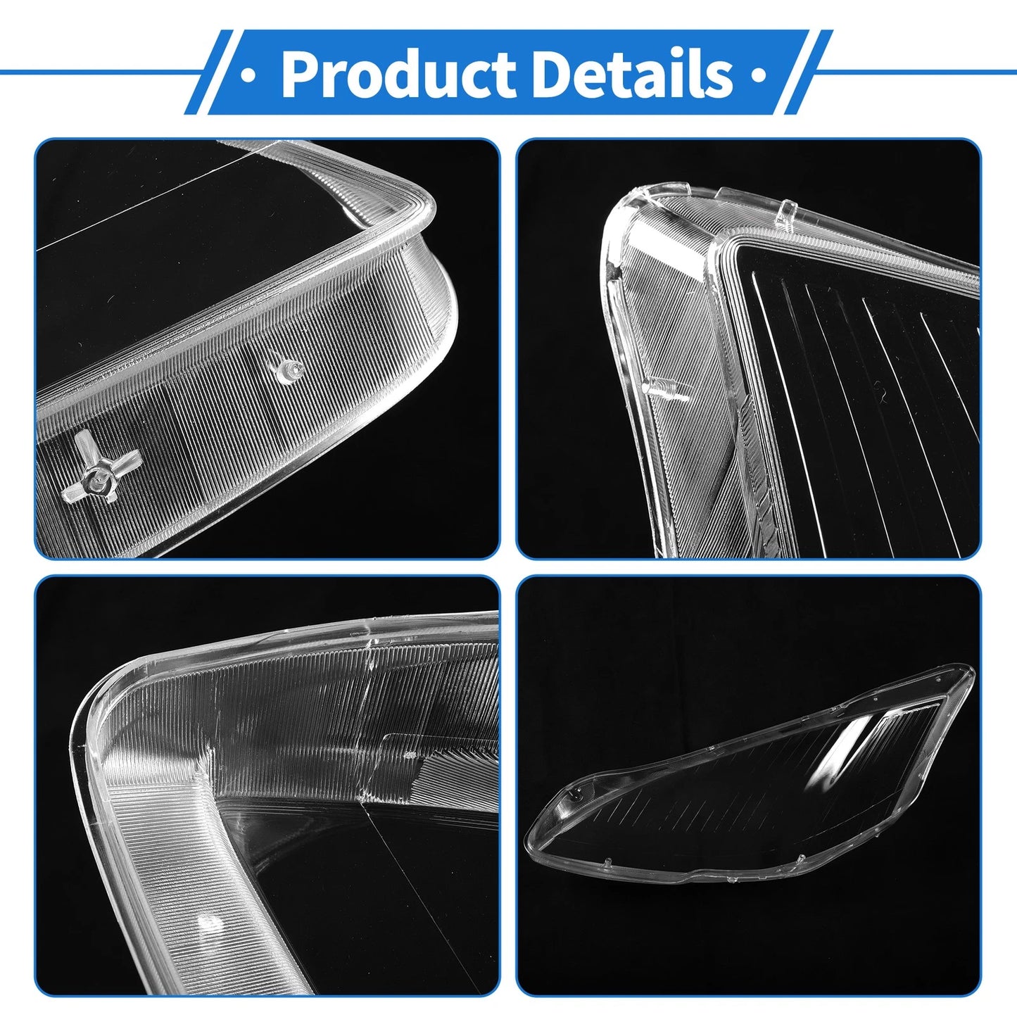 Car Front Right Headlight Lens Cover for Mercedes-Benz S-Class (2006-2009)