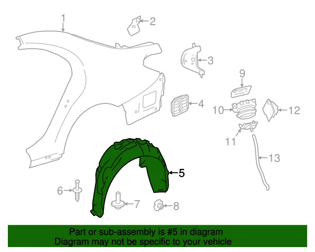 Rear Wheel Housing Cover Right for Mercedes S500 S63 (2014-2020)