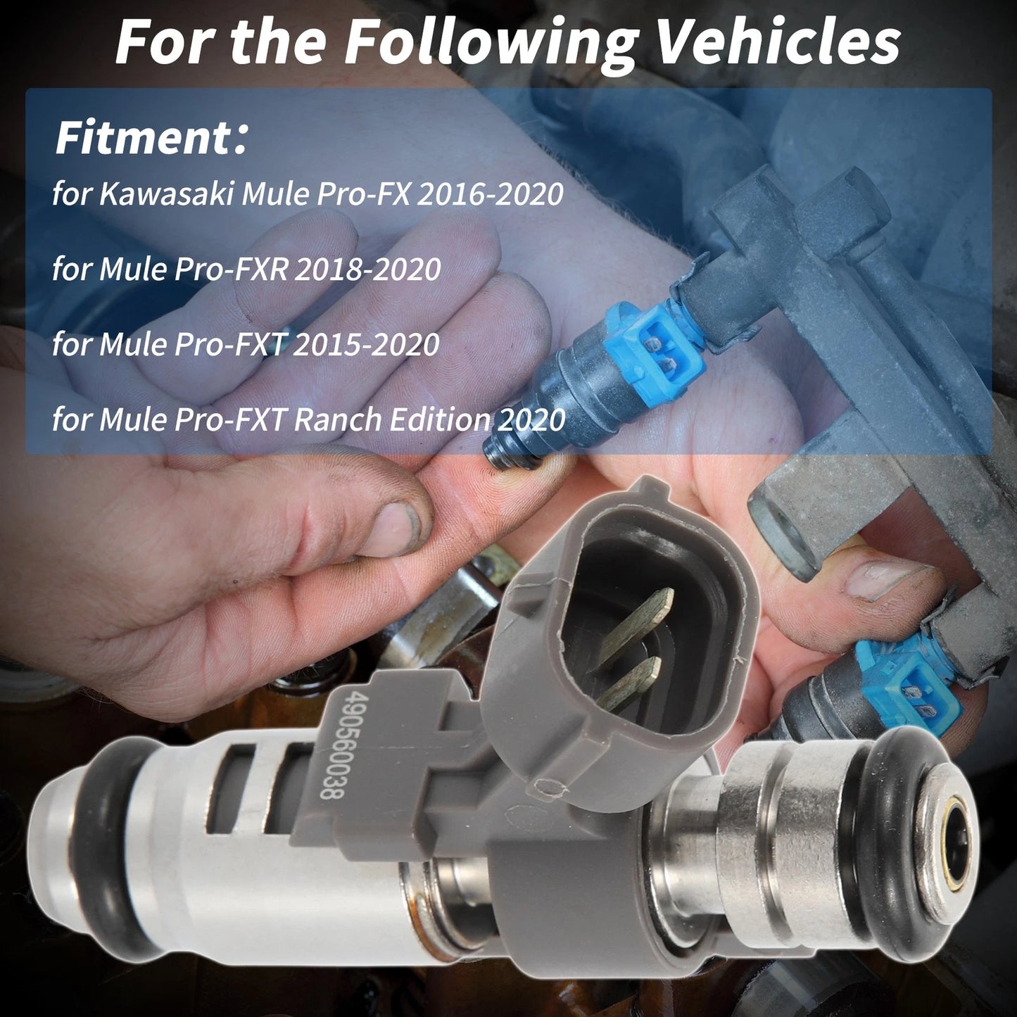 1 x Fuel Injector for Kawasaki Mule Pro-FX (2016–2020)