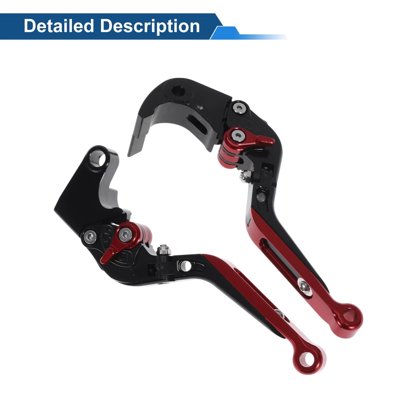 Adjustable Brake Clutch Levers for Honda CBR600RR 2007-2016 - Black Red