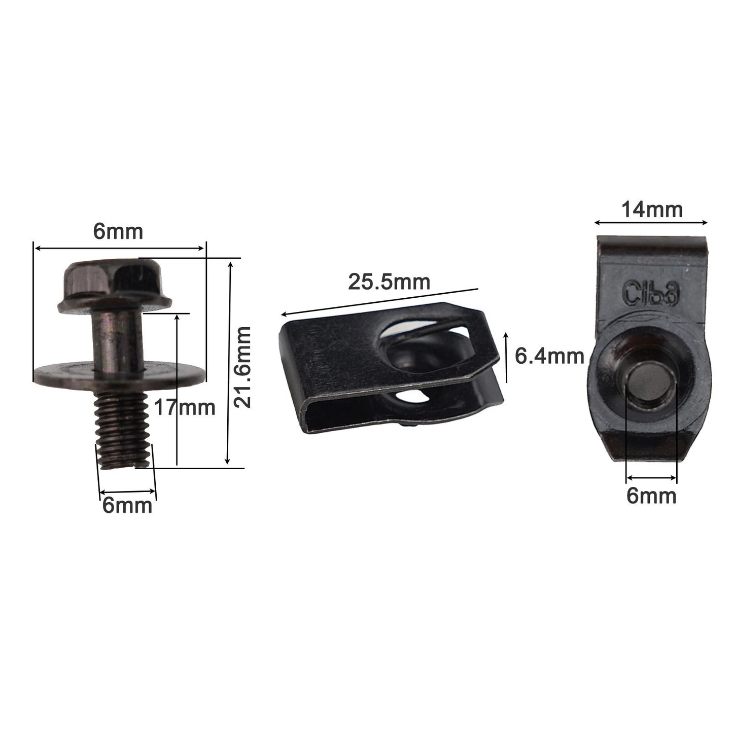Clips and U Nut Kit for Car Engine