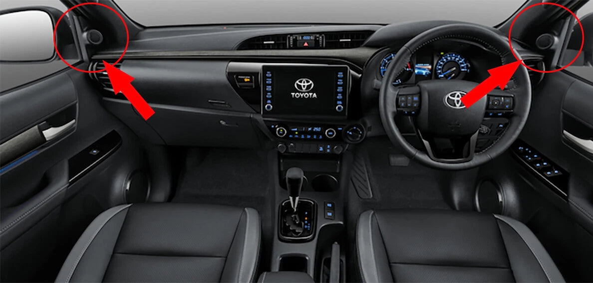 Tweeter Speaker Hole Cover Trim for Toyota Hilux Revo, Fortuner (2015-2022)
