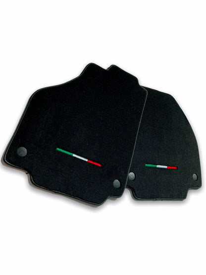 Floor Mats for Ferrari 488 GTB Black Tailored Carpets Set with Italy Emblem
