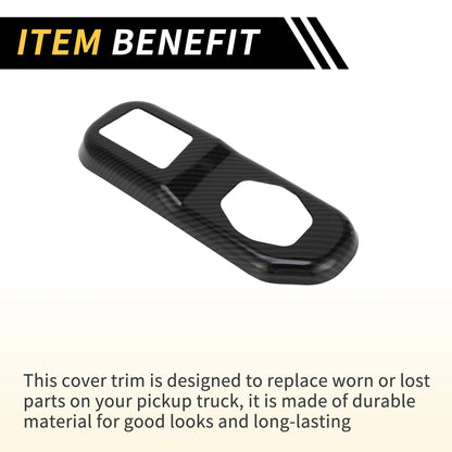 Rear Trunk Lock Panel Cover for Jeep Wrangler JL JLU (2018-2024) Carbon Fiber Black