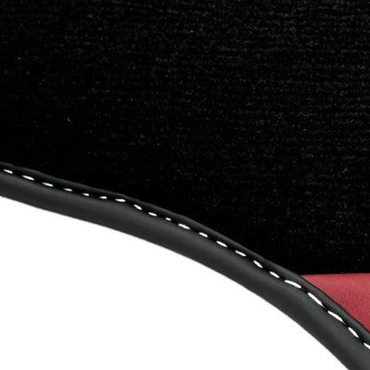 Bordeaux Nappa Leather Floor Mats for Ferrari 488 Spider (2015-2023)