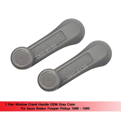 Window Crank Handle 2 x OEM Gray for Isuzu Rodeo/Trooper (1988-1995)
