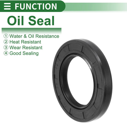 Oil Seal 38x62x8mm Seal Ring NBR Rubber Black 5 Pcs