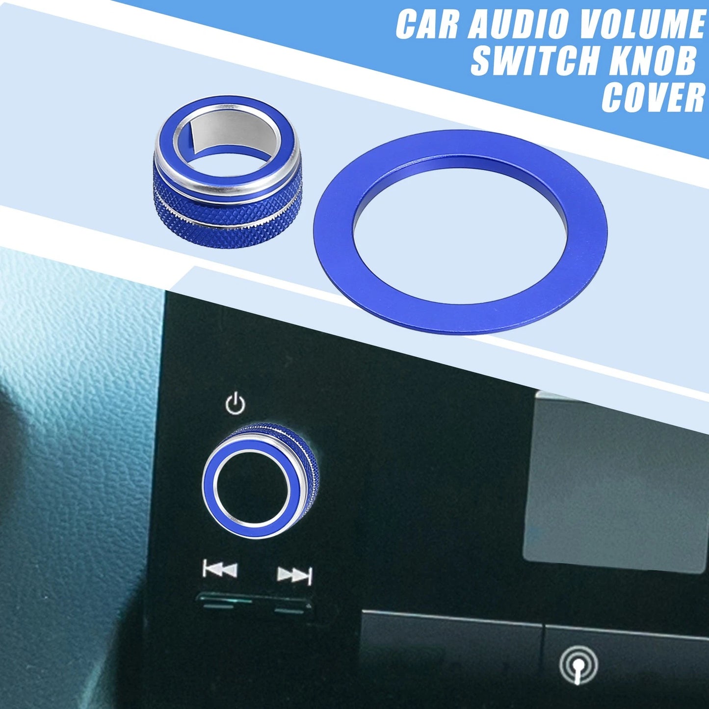 Media Volume Switch Knob Engine Start Cover for Honda Civic (2022-2023)