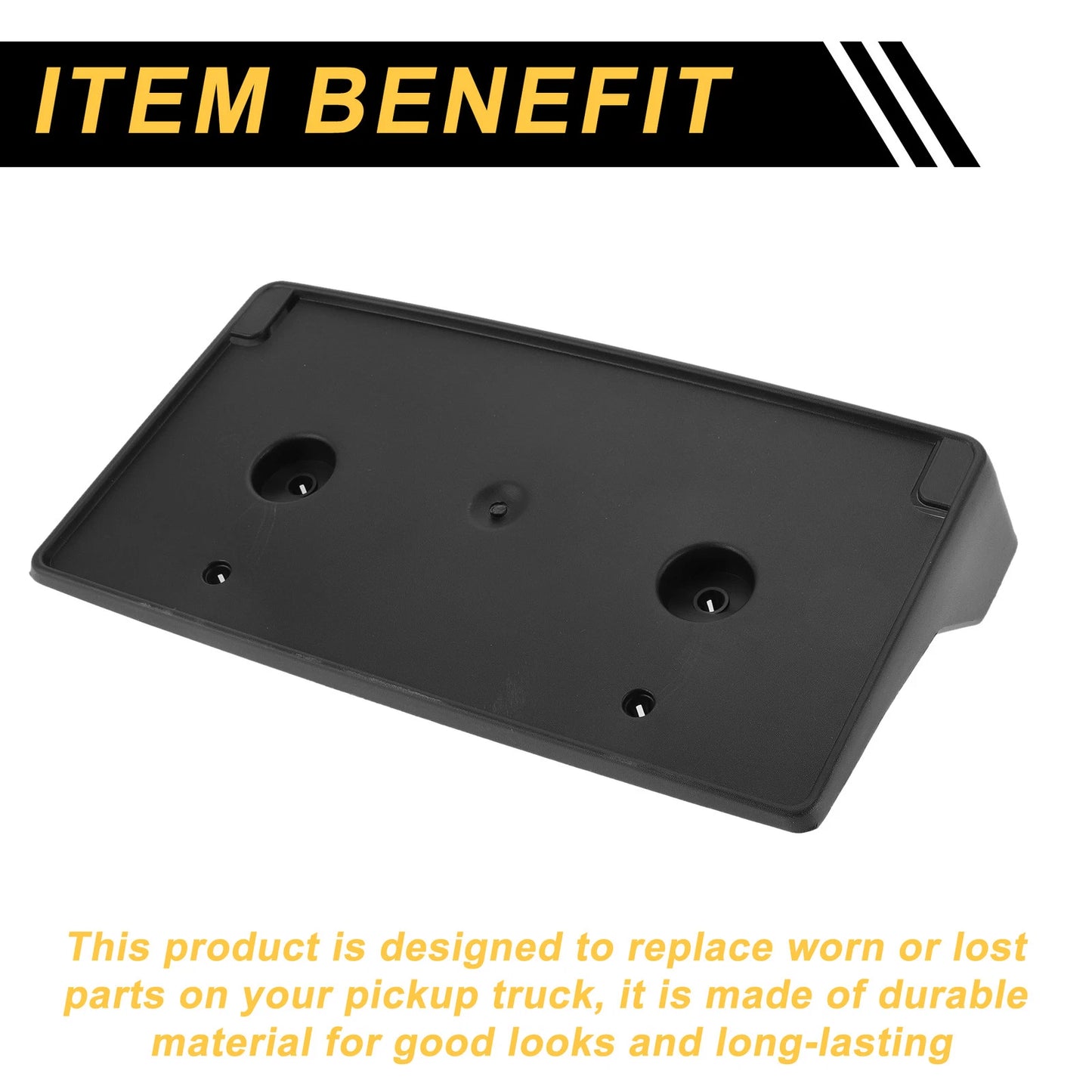 Front Bumper License Plate Bracket for Dodge Ram 1500 (2018-2023) 1 Set