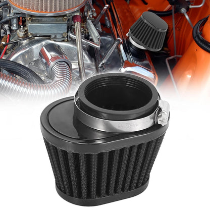 51mm Round Tapered Air Filter Cleaner for Motorcycle Black