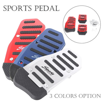 Aluminum Anti-Slip Foot Pegs for Car Manual - Red (Sport Pedals)