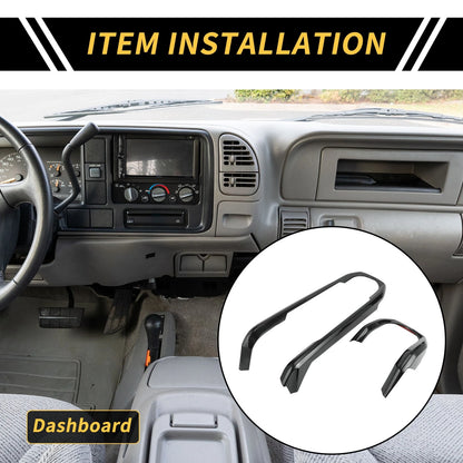 Set Carbon Fiber Dashboard Panel Cover Trim for Toyota Tacoma (2016–2023)