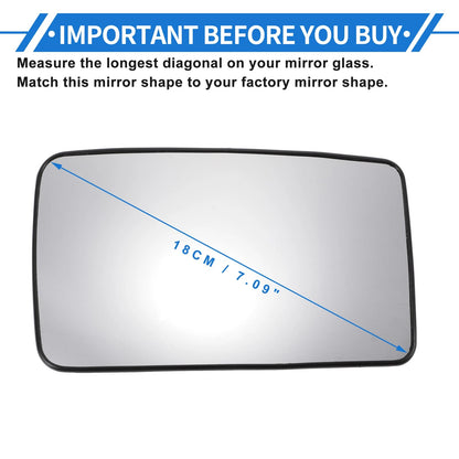 Right Passenger Side Lower Mirror Glass Replacement for Ford