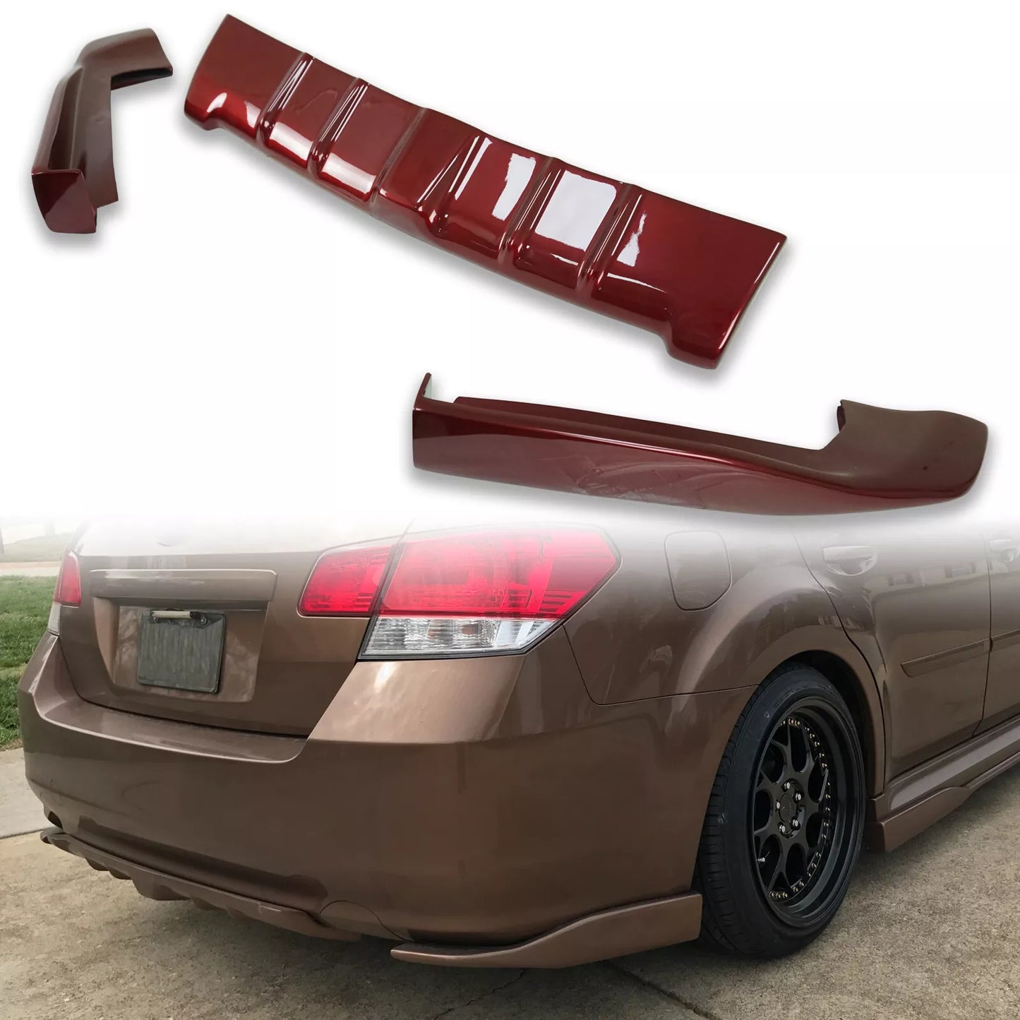 Rear Bumper Diffuser Splitter for Subaru Legacy (2009-2012)
