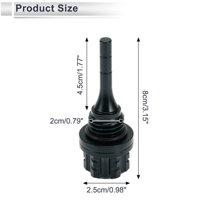 1 x Motorcycle Engine Oil Dipstick Cap Plug for Engine Crankcase Titanium Tone