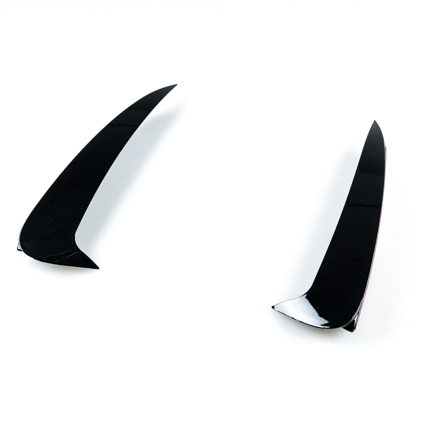2 x Black  Rear Bumper Flap Spoilers for Mercedes Benz C205 (2015-2020)