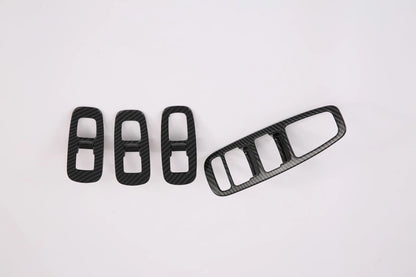 Carbon Fiber Window Lift Panel Cover Trim for Hyundai Sonata (2020-2023) 4x