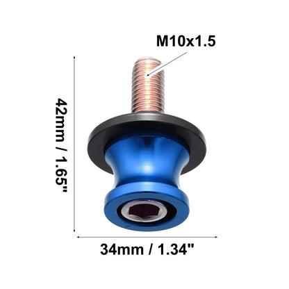 2 x 10mm Swing Arm Spool Rear Stand Sliders for Motorcycle