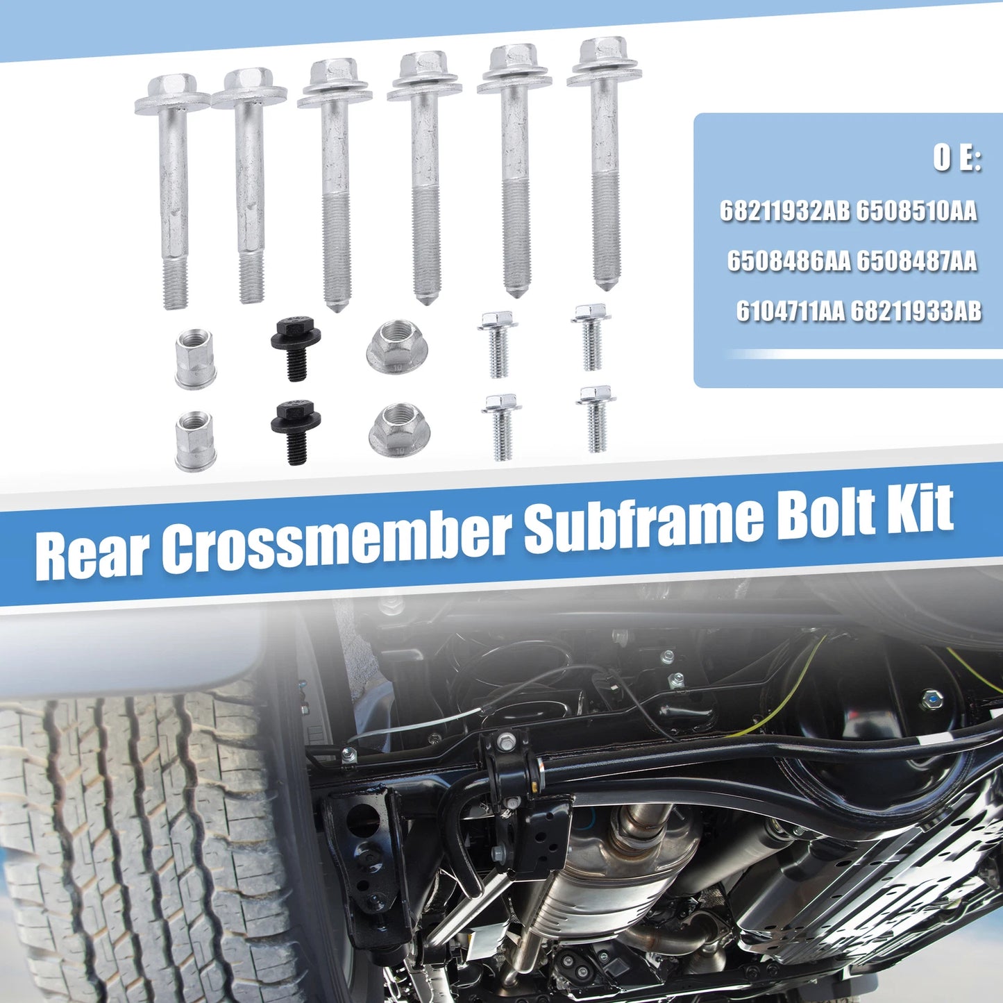Set Rear Crossmember Subframe Bolt for Jeep Compass Patriot (2007-2017)
