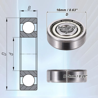 Bearings / 5x16x5mm / Deep Groove Ball Bearings for Bearings
