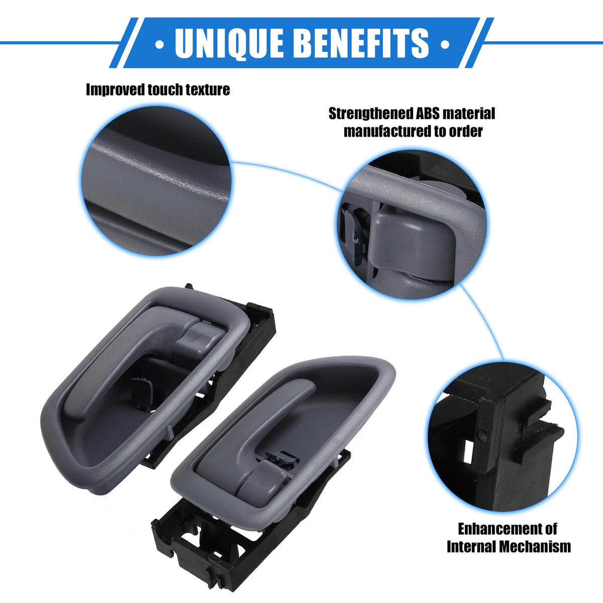 Automotive Interior Door Handles for Toyota Sequoia (2004-2007) Gray