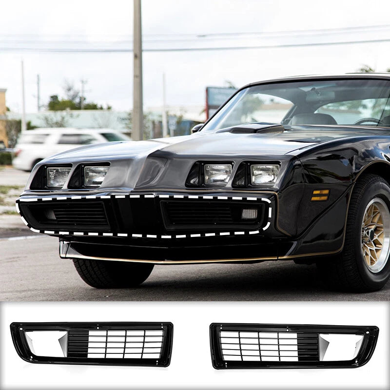 Front Bumper Lower Grill Cover Set for 1979-1981 Pontiac Firebird Trans Am