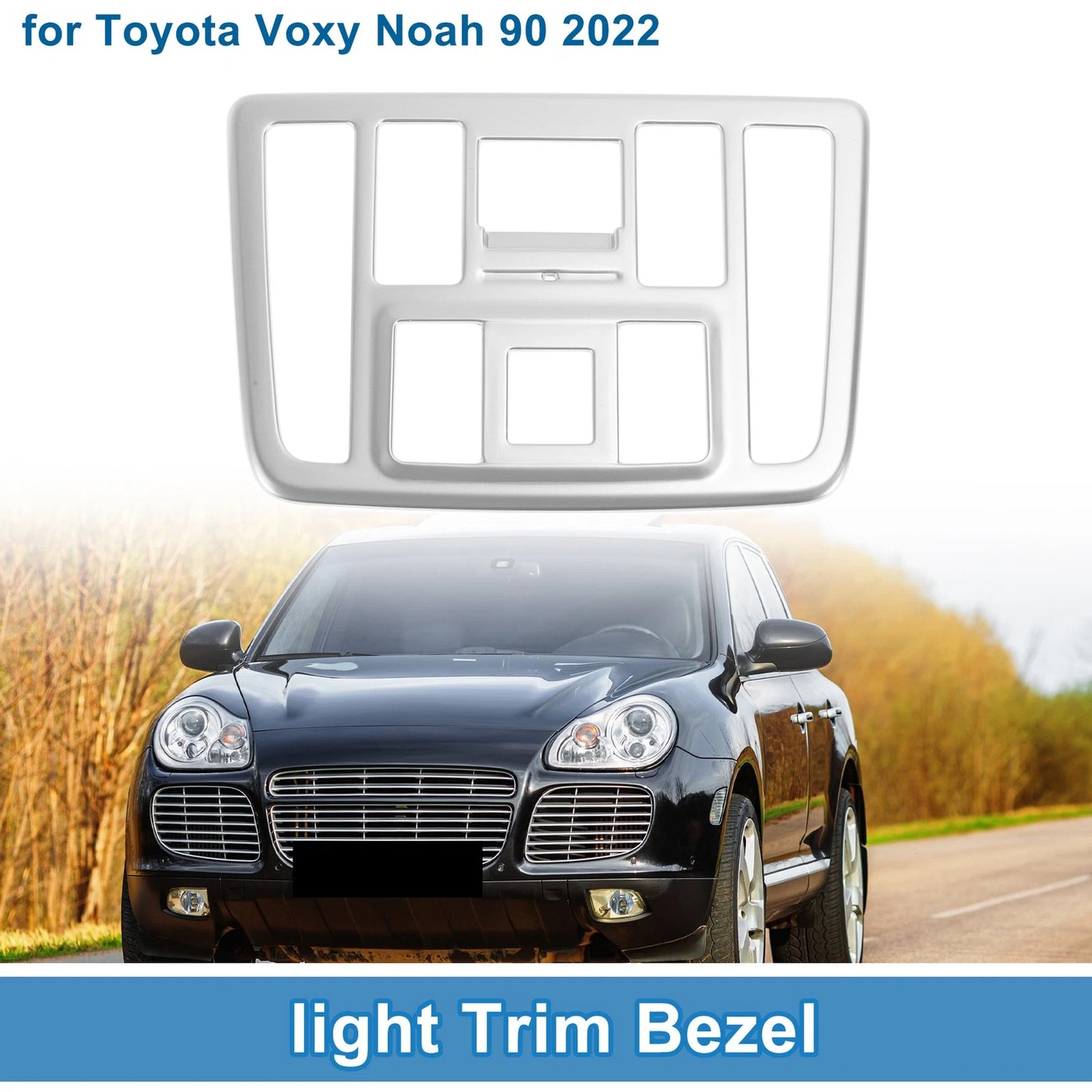 Front Row Light Trim Bezel for Toyota Voxy Noah 90 (2022) Silver Tone
