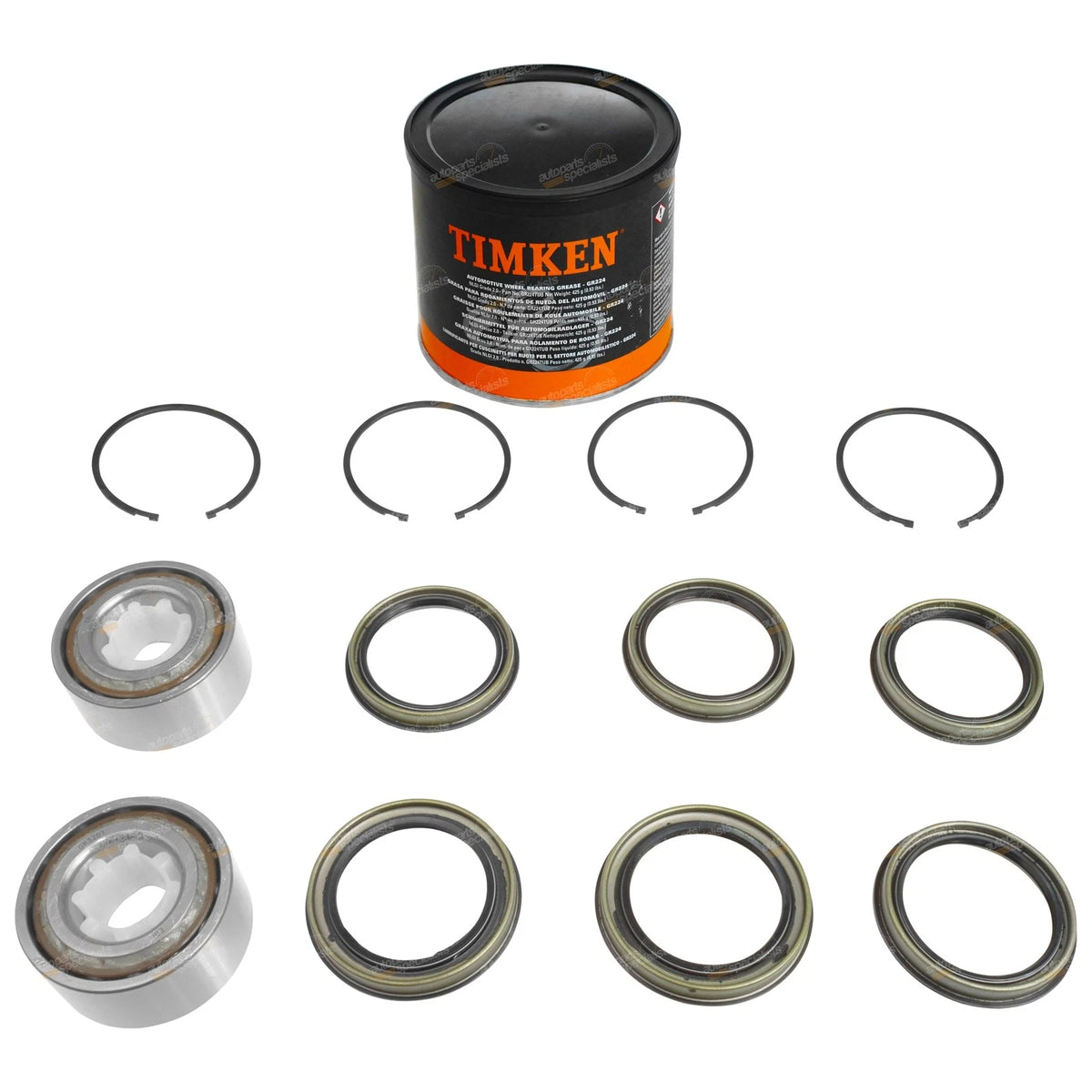Front Wheel Bearing Kits + Grease for Nissan Pulsar N14 N15 (1990-2000)
