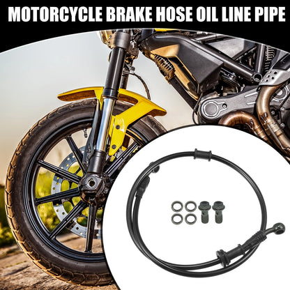 Oil Hose Set / 90cm / Brake Oil Hose Set Black for Universal Motorcycle