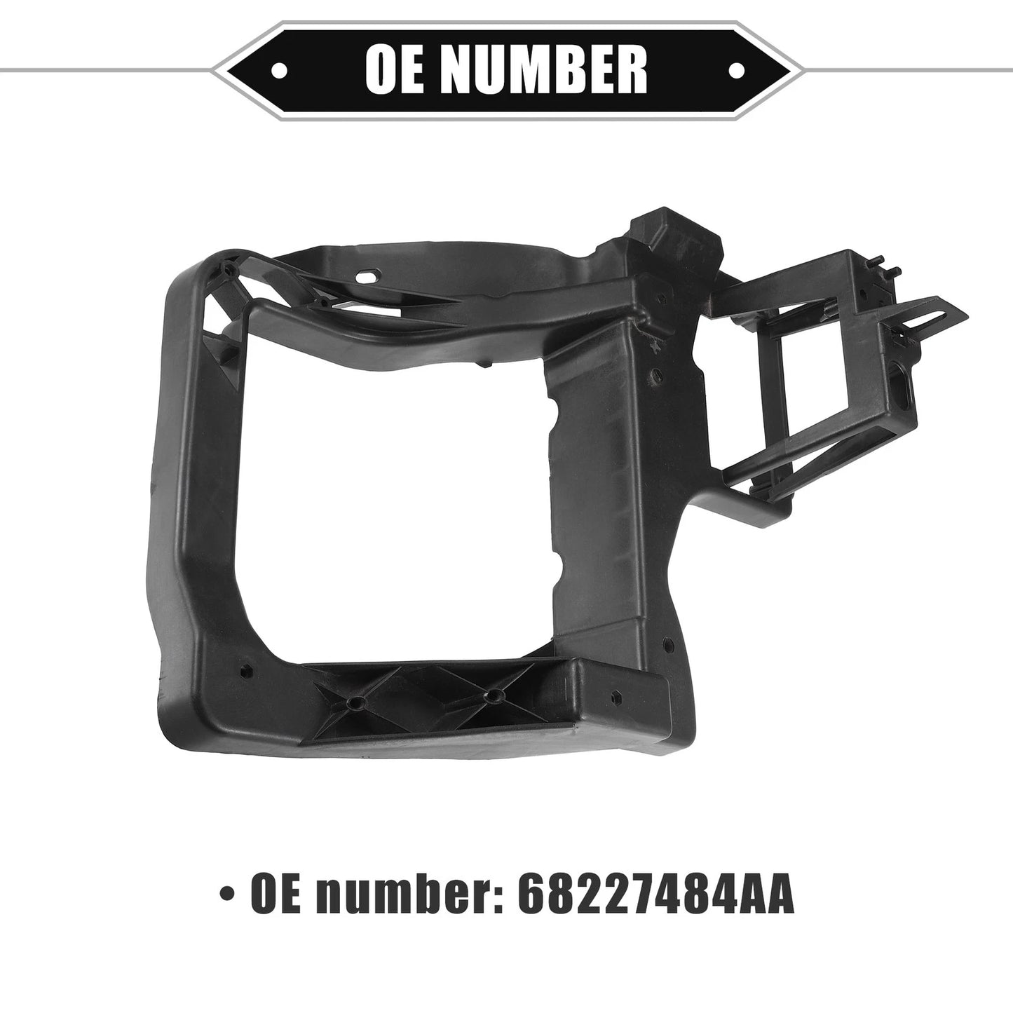 Right Headlight Bracket for Jeep Cherokee (2014-2018) Durable Plastic Black