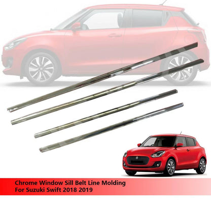 Chrome Door Window Sill Molding for Suzuki Swift (2017-2019)