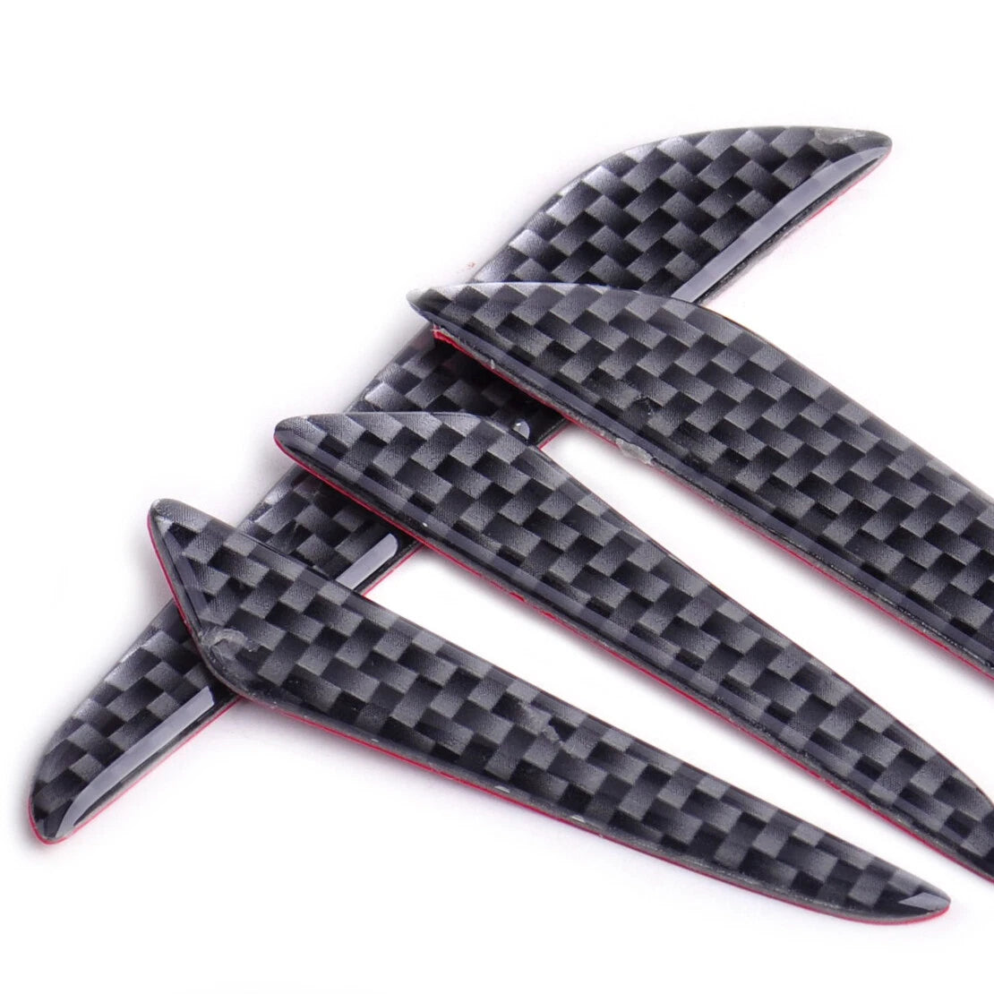 4 x Car Door Crash Protector Edge Guard Bumper Bar Anti-Rub Strips Black