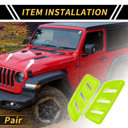 Front Hood Air Outlet Vent Cover Trim for Jeep JL JLU Gladiator (2018-2024)