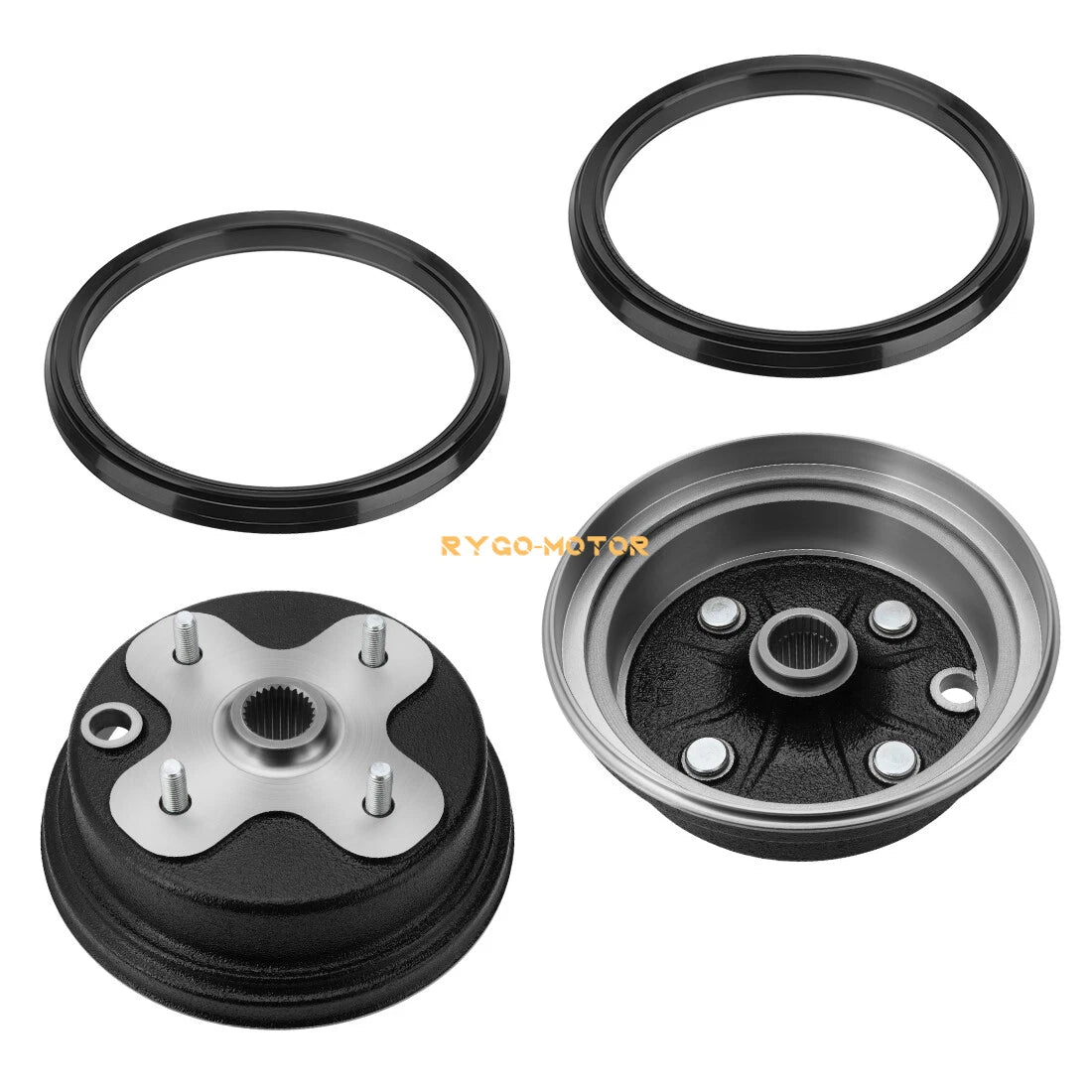 2 x Front Brake Drum & Dust Seal for Yamaha Big Bear 350 YFM350 (1989–1998)